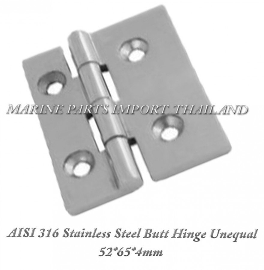 AISI 316 Stainless Steel Heavy Duty Butt Hinge Unequal -52*65*4mm