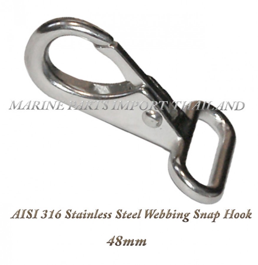 AISI 316 Stainless Steel Webbing Snap Hook 48mm