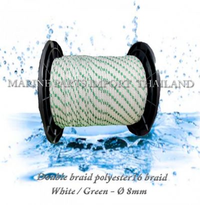TURBO20Double20braid20Polyester20rope201620braid 208mm White20Green208mm 00pos