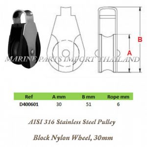AISI2031620Stainless20Steel20Pulley20Block2C20with Nylon20Wheel 2030mm2020 0posjpg
