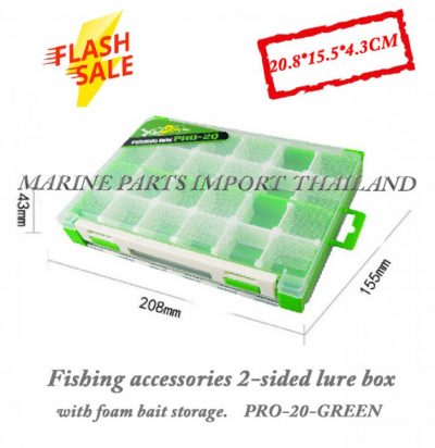 Fishing20accessories202 sided20lure20box2020with20foam20bait20storage.PRO 20 GREEN.00.POS