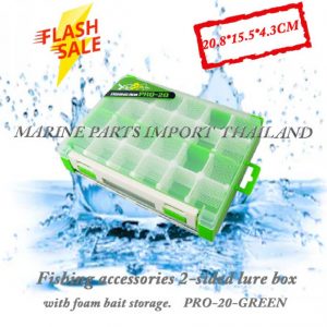 Fishing20accessories202 sided20lure20box2020with20foam20bait20storage.PRO 20 GREEN.000.POS