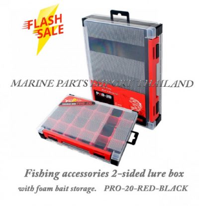 Fishing20accessories202 sided20lure20box2020with20foam20bait20storage.PRO 20 RED BLACK.0.POS 3