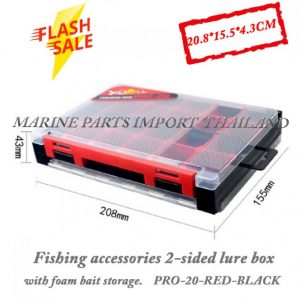 Fishing20accessories202 sided20lure20box2020with20foam20bait20storage.PRO 20 RED BLACK.00.POS 3