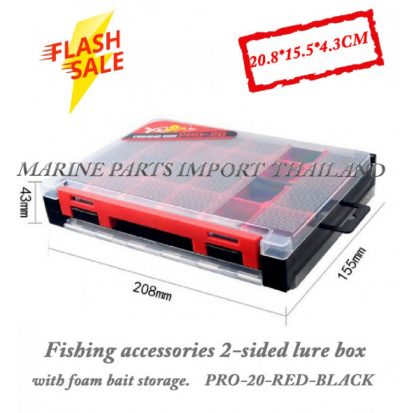 Fishing20accessories202 sided20lure20box2020with20foam20bait20storage.PRO 20 RED BLACK.00.POS 3