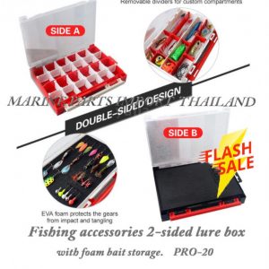 Fishing20accessories202 sided20lure20box2020with20foam20bait20storage.PRO 20 RED BLACK.000POS