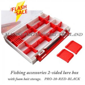 Fishing20accessories202 sided20lure20box2020with20foam20bait20storage.PRO 20 RED BLACK.01POS 3