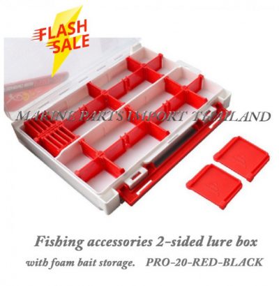 Fishing20accessories202 sided20lure20box2020with20foam20bait20storage.PRO 20 RED BLACK.01POS 3