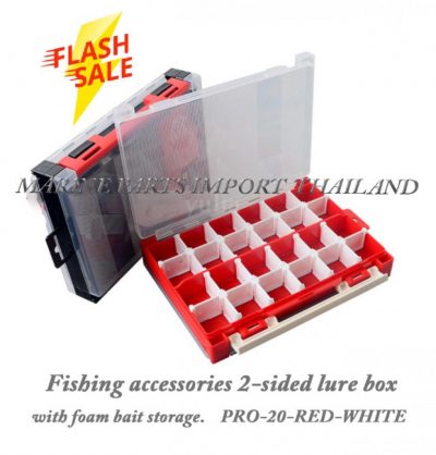 Fishing20accessories202 sided20lure20box2020with20foam20bait20storage.PRO 20 RED WHITE.000.POS