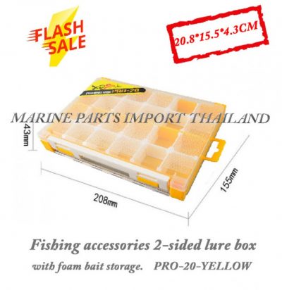 Fishing20accessories202 sided20lure20box2020with20foam20bait20storage.PRO 20 YELLOW.00 1