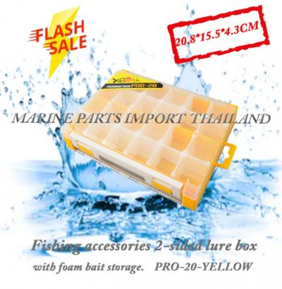 Fishing20accessories202 sided20lure20box2020with20foam20bait20storage.PRO 20 YELLOW.00000