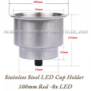 Stainless20Steel20LED20Cup20Holder20100mm20Red20000pos