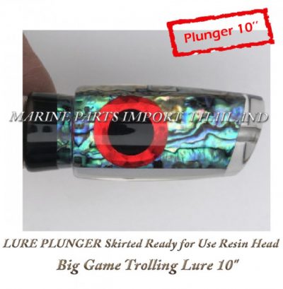 LURE20PLUNGER20Skirted20Ready20for20Use20Resin2020Head20Big20Game20Trolling20Lure201020inch.5pos 1