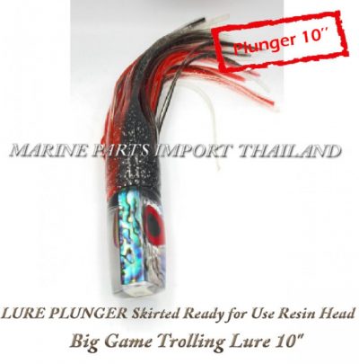 LURE20PLUNGER20Skirted20Ready20for20Use20Resin2020Head20Big20Game20Trolling20Lure201020inch.7pos 1