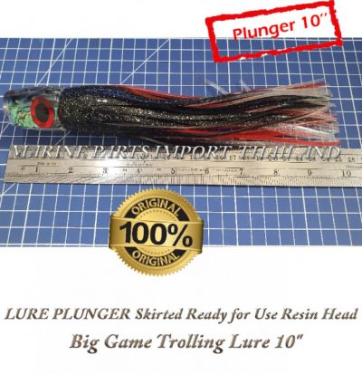 LURE20PLUNGER20Skirted20Ready20for20Use20Resin2020Head20Big20Game20Trolling20Lure201220inch.9pos