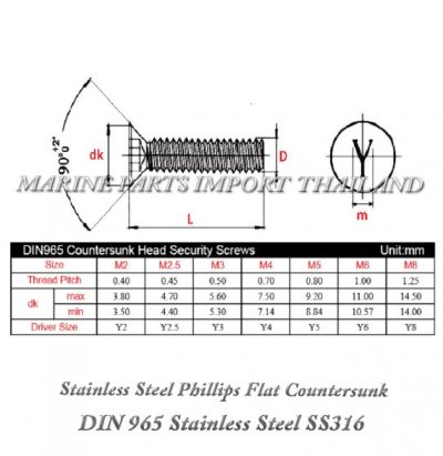 28204202920Stainless20Steel20Phillips20Flat20Countersunk20Screws20DIN20965 6X35.00.pos