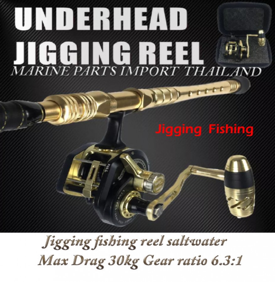 Jigging fishing reel saltwater , slow pitch fishing jigging reel Max Drag  30kg Gear ratio 6.3:1 