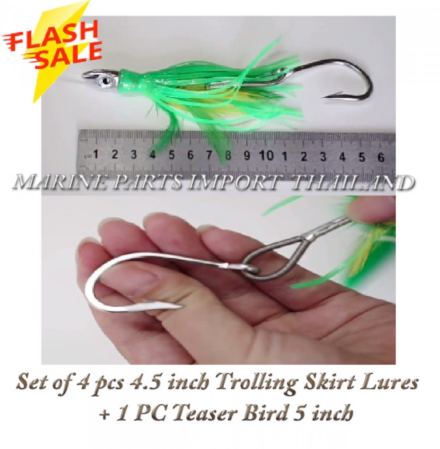 Daisy Chain Bird Teaser Salwater Fishing Trolling Lures, Lead Head Feather  with Rigged Hook 7/0 for Marlin Bluefin Tuna Lures Dolphin Durado Wahoo Big  Game Saltwater Fishing Mahi Mahi Lures with Bird