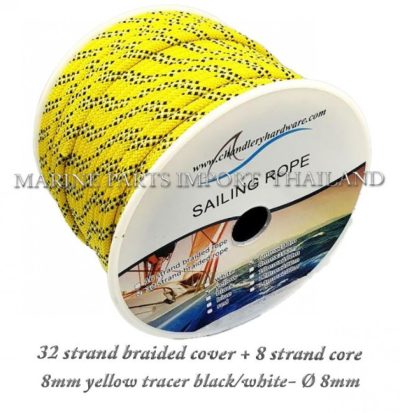 3220strand20braided20cover202B20820strand20core208mm20yellow20tracer20black white 0pos