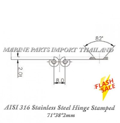 AISI2031620Stainless20Steel20Stamping20Hinge 2071x38x2mm2020 000POS