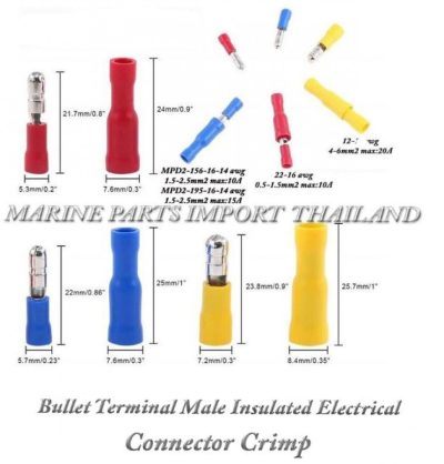 Bullet20Terminal20Female20Insulated20Electrical20Connector20Crimp.Blue20282010pcs20292010A 0POS